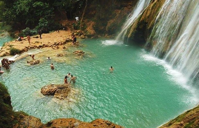 Limon Waterfall Tour in Samana Peninsula Dominican Republic.